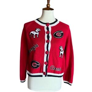 Vintage Collegiate Collection University of Georgia bulldogs cardigan sweater M
